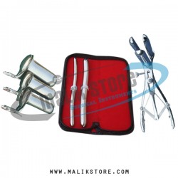 Hegar uterine dilator set 2pieces 9-10, 15-16, mathieu speculum, collin 3pcs